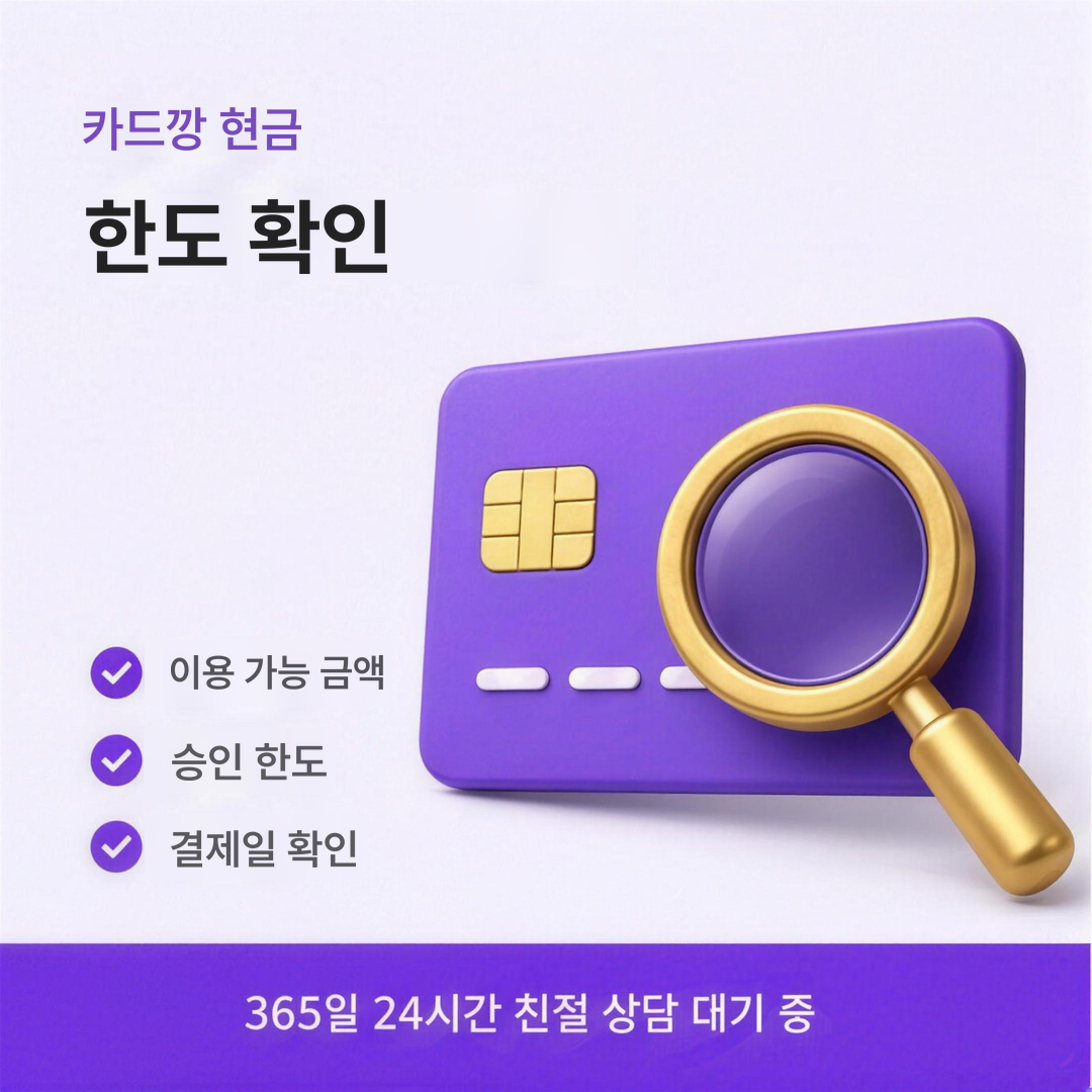 다음머니 카드깡 현금 한도 확인 안내